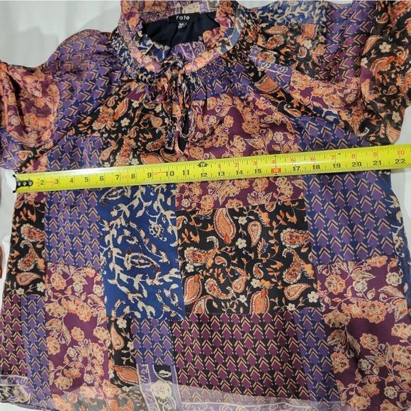 Fate mixed print long sleeve blouse - Picture 6 of 11